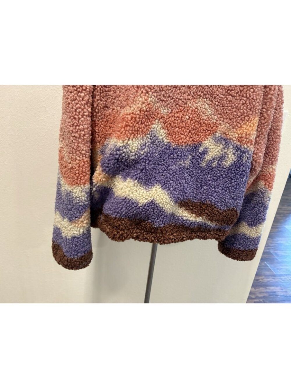 Wild Fable Womens Size L  Fuzzy Multi Colored Outerwear  Jacket Full Zip - Picture 7 of 10